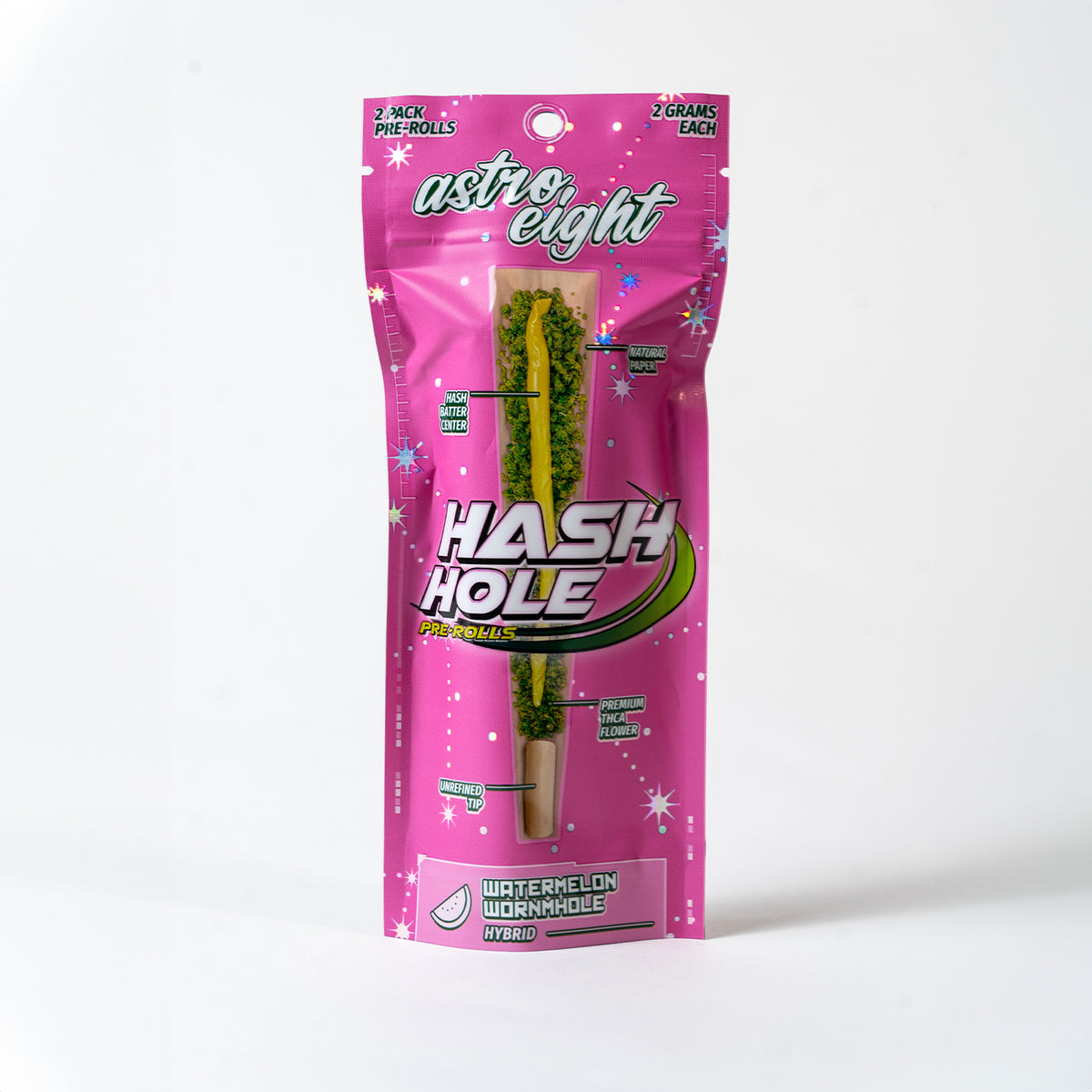 Watermelon Wormhole Hash Hole Pre-Rolls 2 pack
