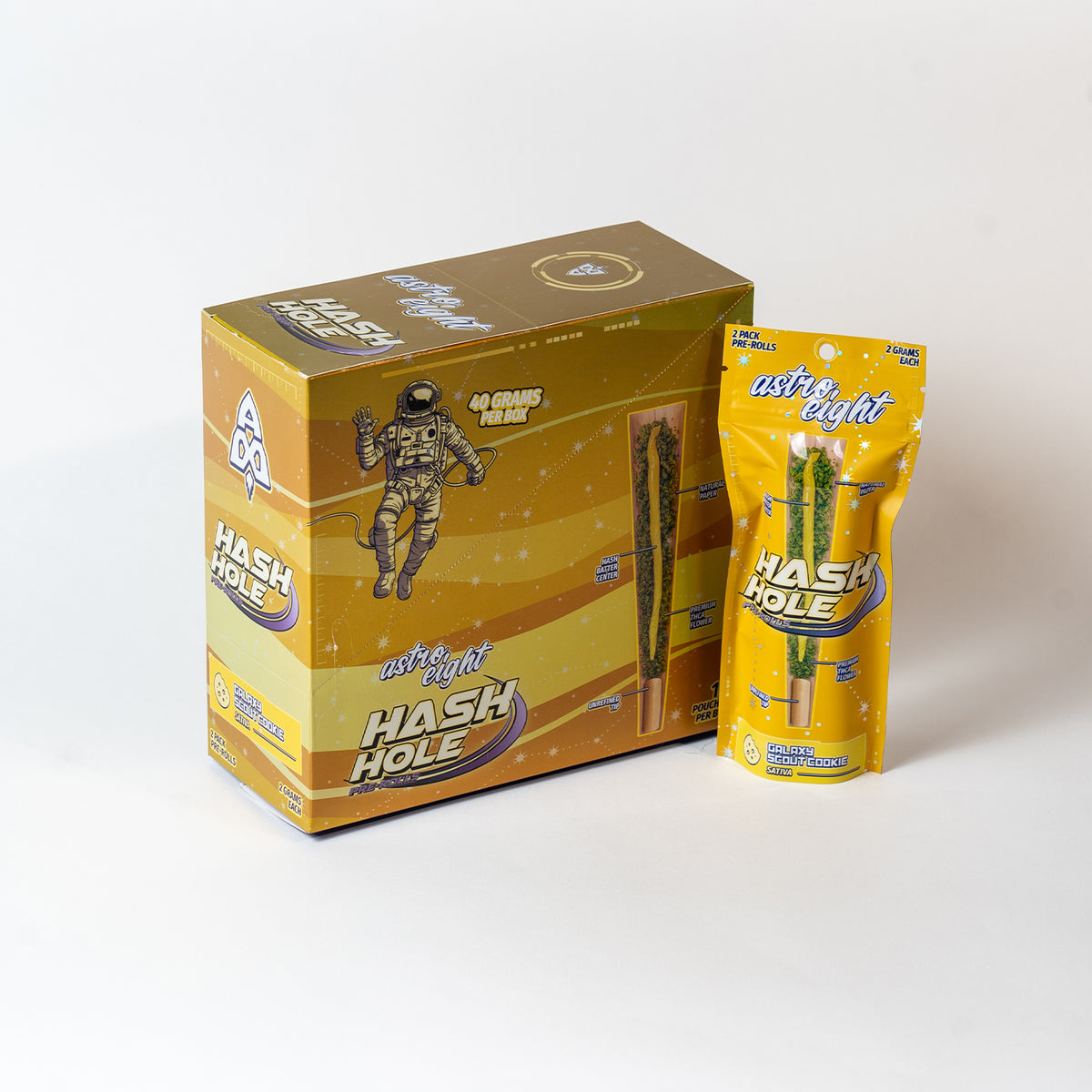 Galaxy Scout Cookie Hash Hole Pre-Rolls retail box