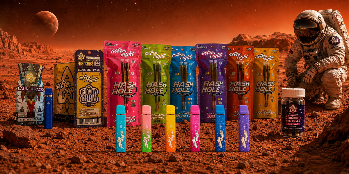 Astro Eight vapes, pre-rolls and bundles
