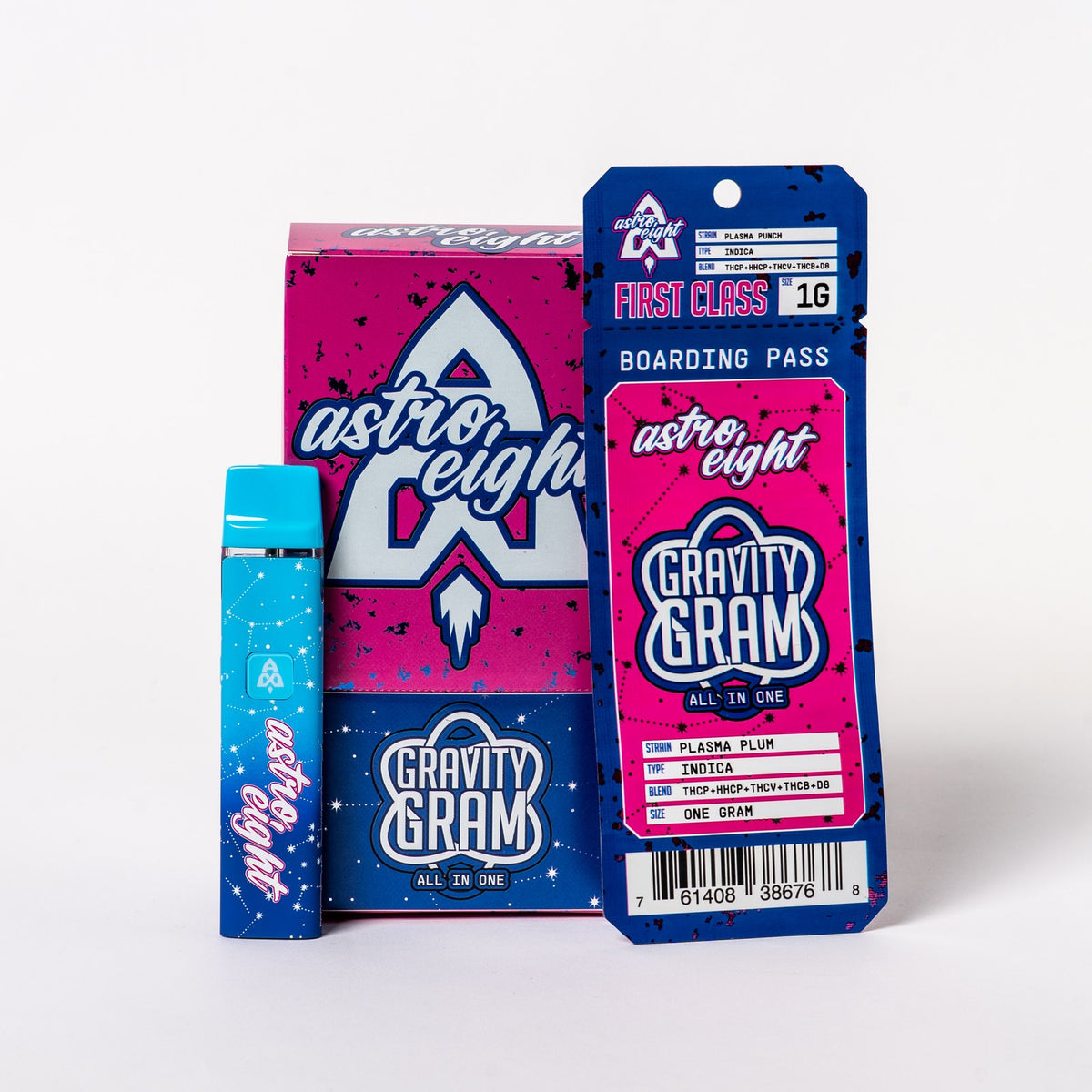 Plasma Plum Gravity Gram 1g disposable vape, back