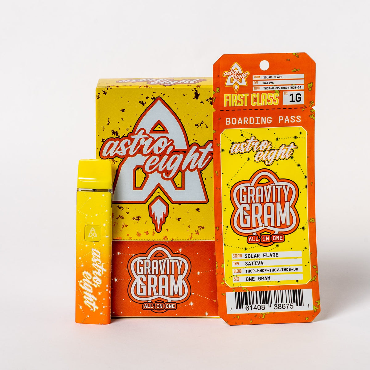 Solar Flare Gravity Gram 1g disposable vape, back