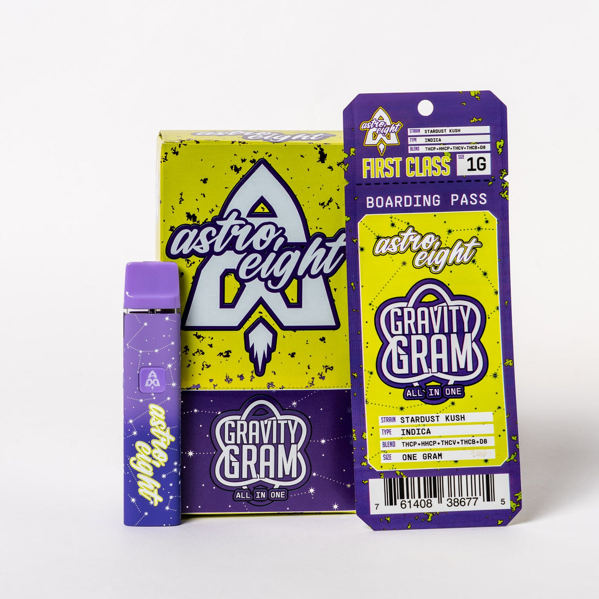 Stardust Kush Gravity Gram 1g disposable vape, back